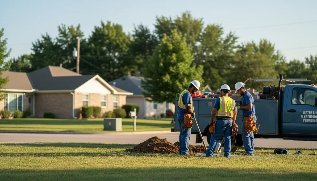 Residential water line and bathroom plumbing service in Vega, TX